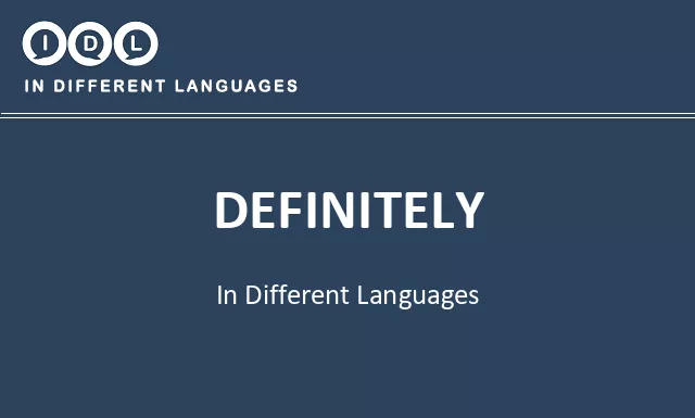 Definitely in Different Languages - Image