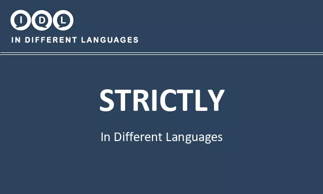 Strictly in Different Languages - Image