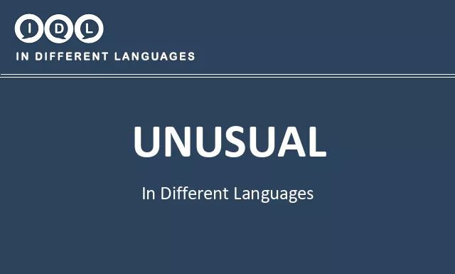 Unusual in Different Languages - Image