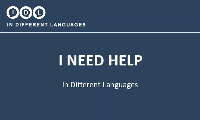 I need help in Different Languages - Image
