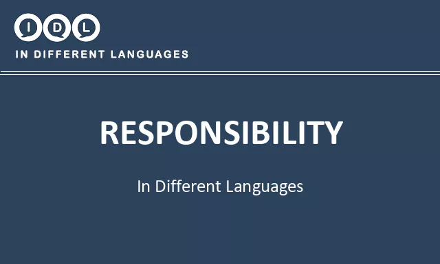 Responsibility in Different Languages - Image