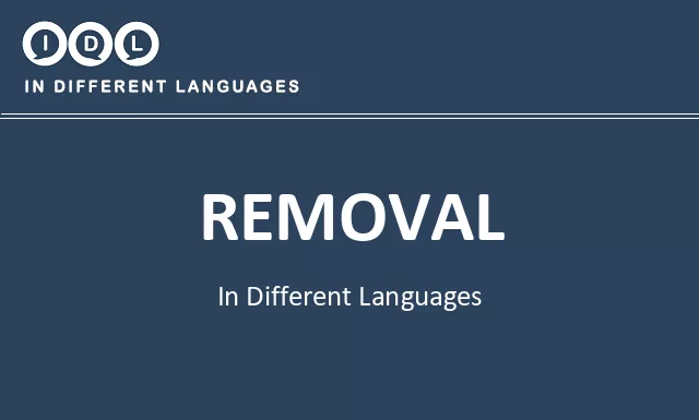 Removal in Different Languages - Image