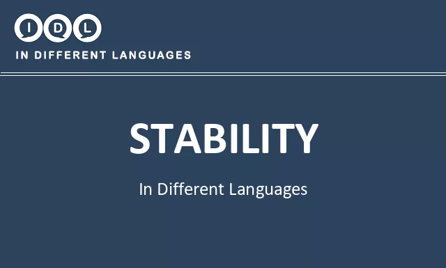 Stability in Different Languages - Image