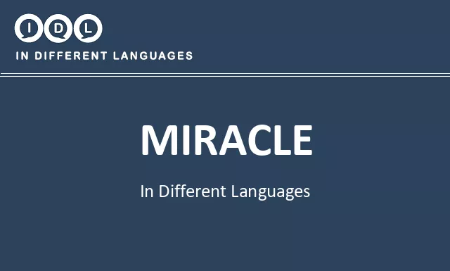 Miracle in Different Languages - Image
