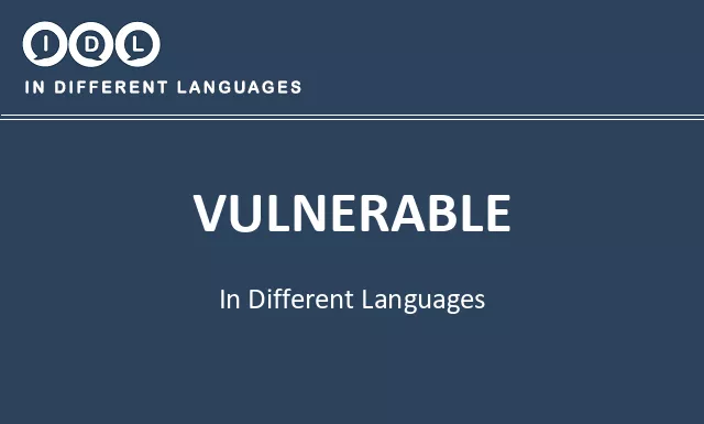 Vulnerable in Different Languages - Image