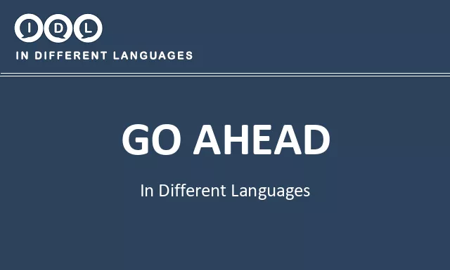 Go ahead in Different Languages - Image