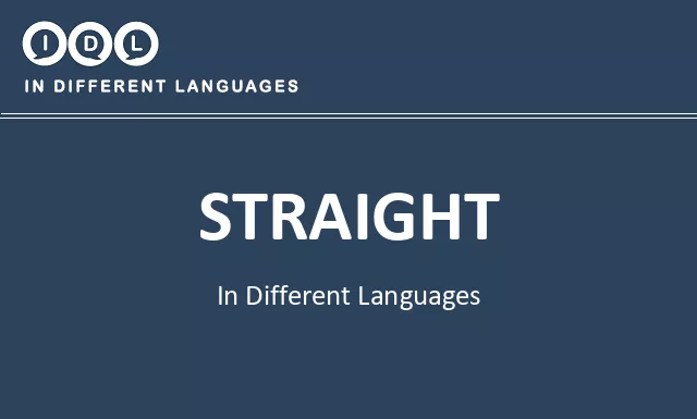 Straight in Different Languages - Image