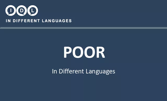 Poor in Different Languages - Image