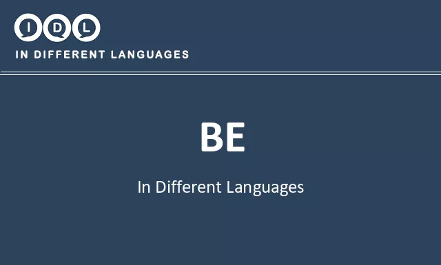 Be in Different Languages - Image