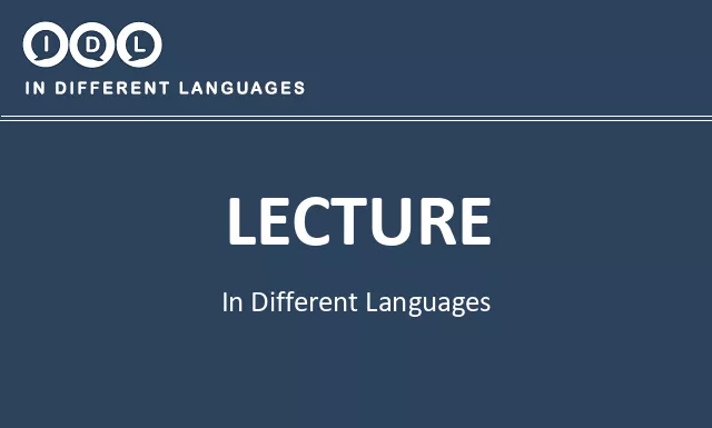 Lecture in Different Languages - Image