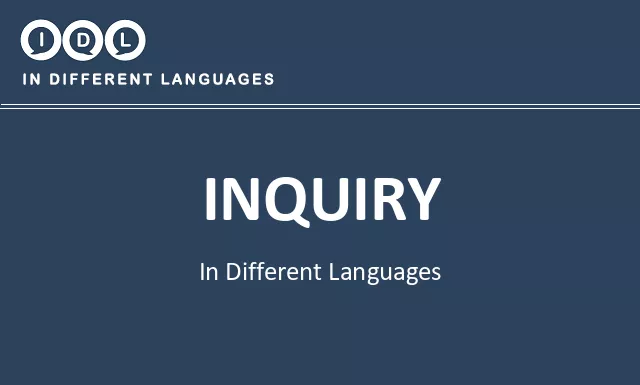 Inquiry in Different Languages - Image