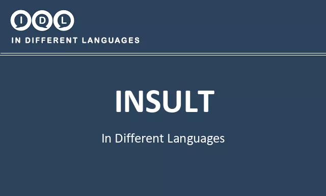 Insult in Different Languages - Image