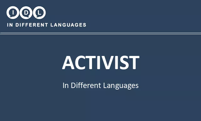 Activist in Different Languages - Image