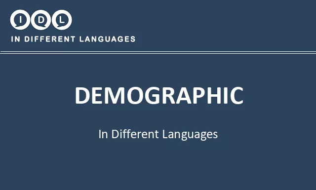 Demographic in Different Languages - Image