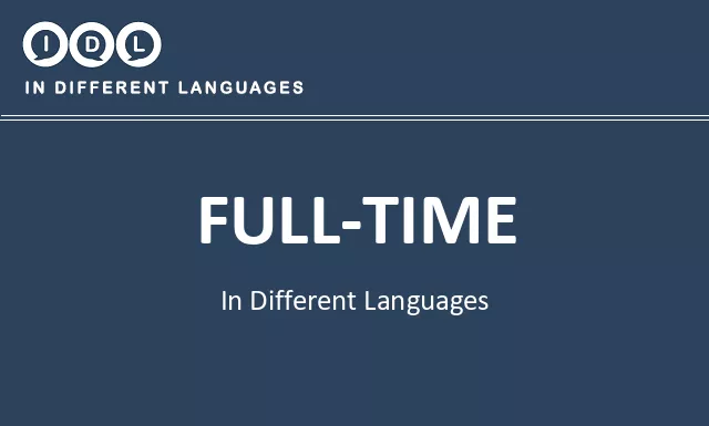 Full-time in Different Languages - Image