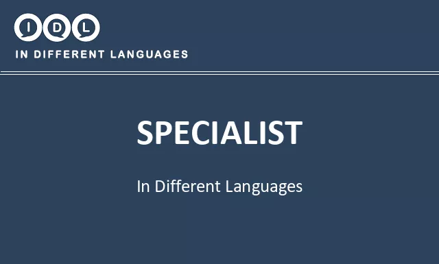 Specialist in Different Languages - Image