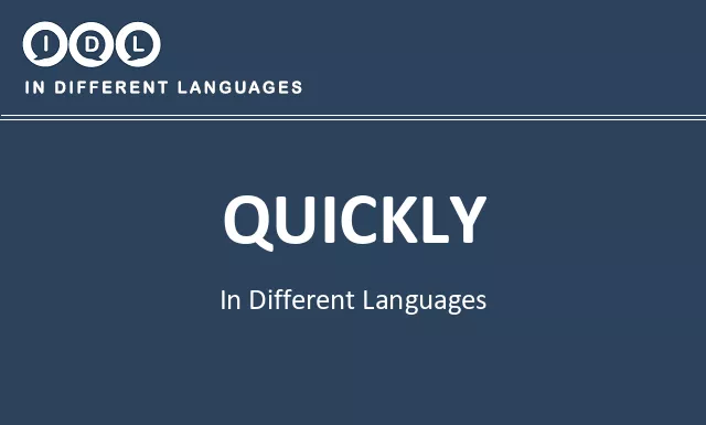 Quickly in Different Languages - Image