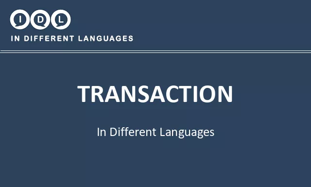 Transaction in Different Languages - Image