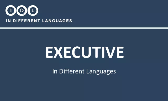 Executive in Different Languages - Image