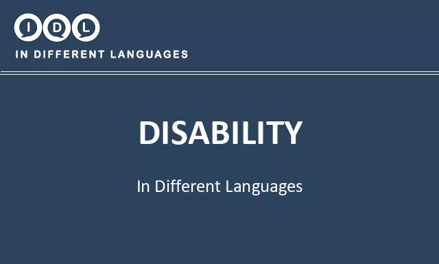 Disability in Different Languages - Image