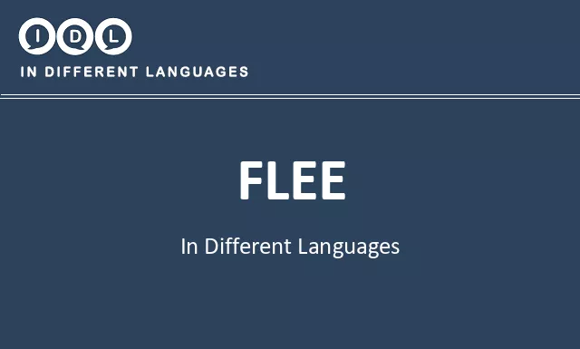 Flee in Different Languages - Image