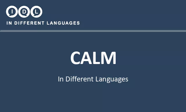 Calm in Different Languages - Image