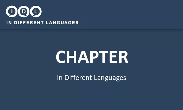 Chapter in Different Languages - Image