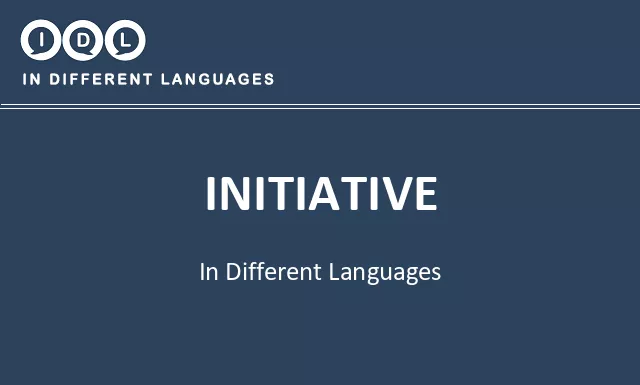 Initiative in Different Languages - Image