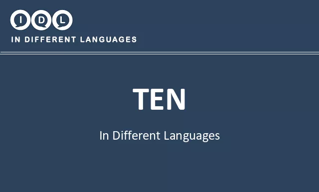 Ten in Different Languages - Image