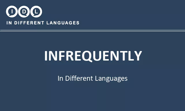 Infrequently in Different Languages - Image