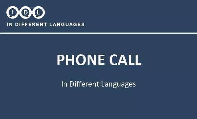 Phone call in Different Languages - Image