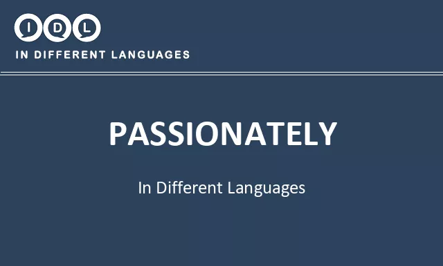 Passionately in Different Languages - Image