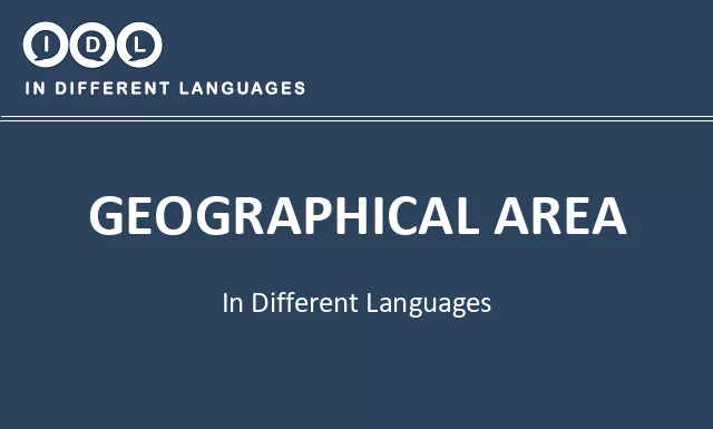 Geographical area in Different Languages - Image