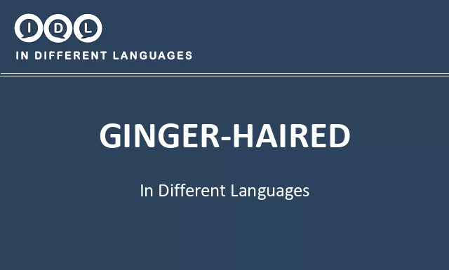 Ginger-haired in Different Languages - Image