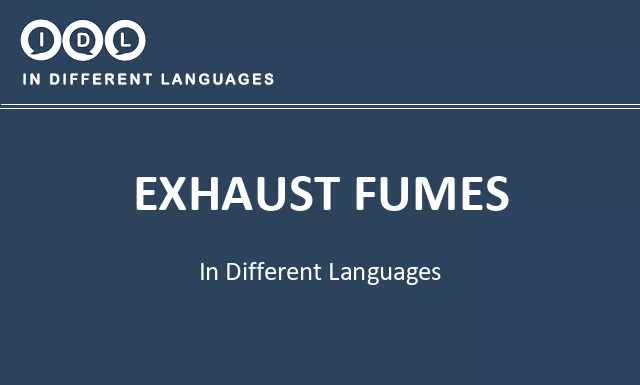 Exhaust fumes in Different Languages - Image