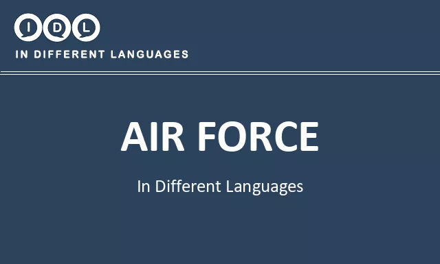 Air force in Different Languages - Image