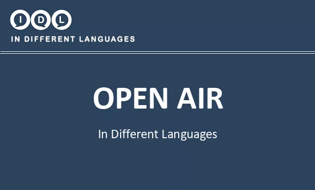 Open air in Different Languages - Image