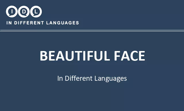 Beautiful face in Different Languages - Image
