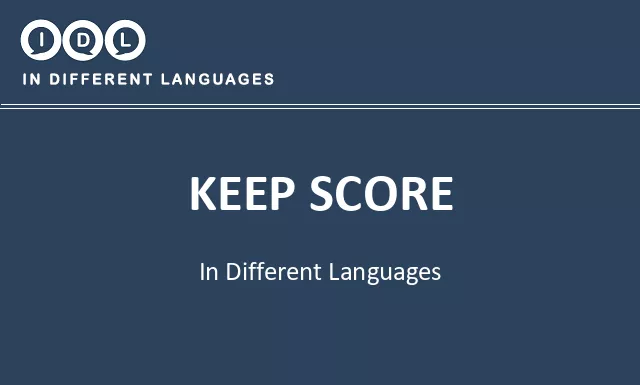 Keep score in Different Languages - Image