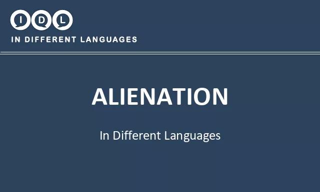 Alienation in Different Languages - Image