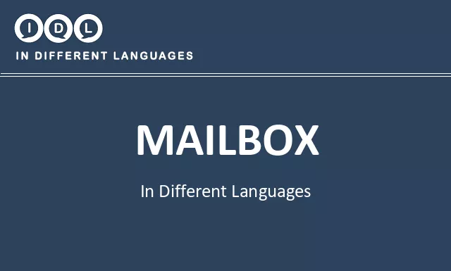 Mailbox in Different Languages - Image
