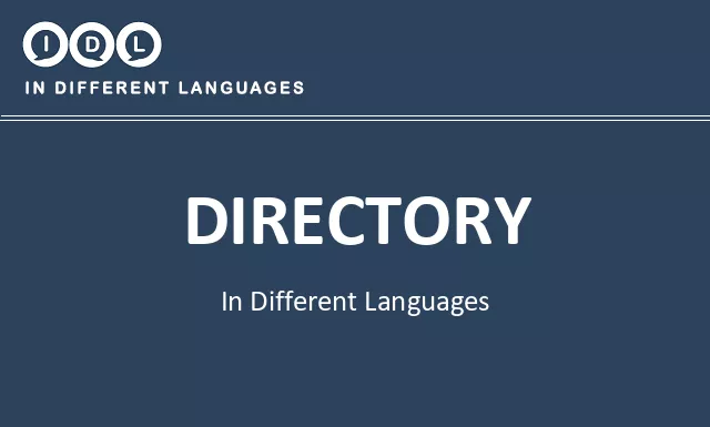 Directory in Different Languages - Image