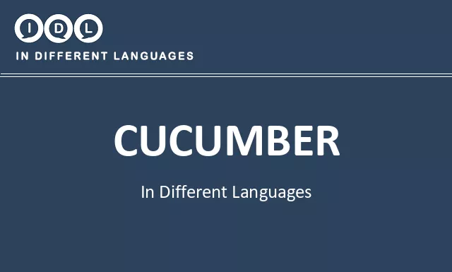 Cucumber in Different Languages - Image