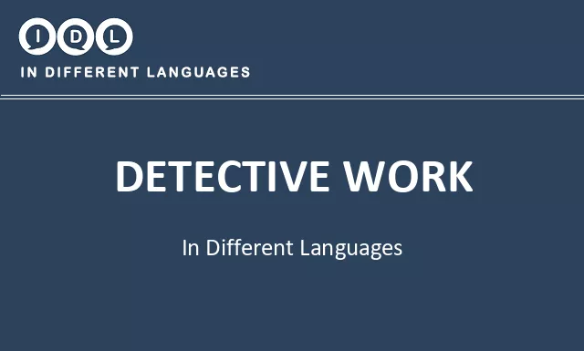 Detective work in Different Languages - Image