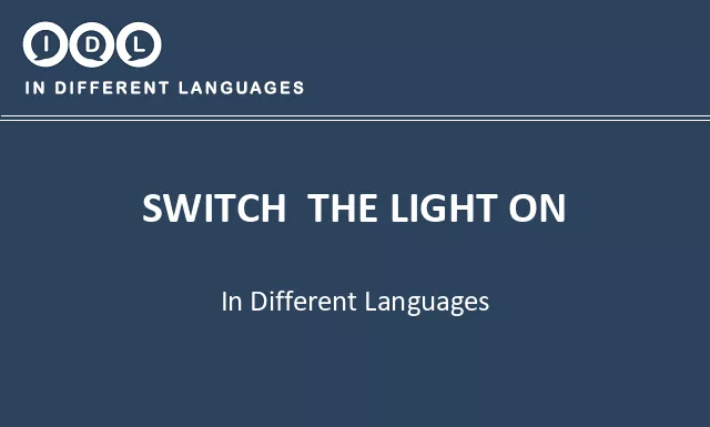 Switch  the light on in Different Languages - Image