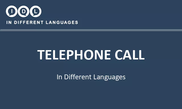 Telephone call in Different Languages - Image