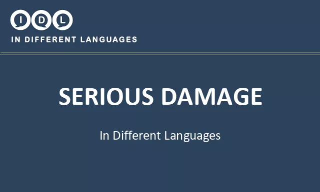 Serious damage in Different Languages - Image
