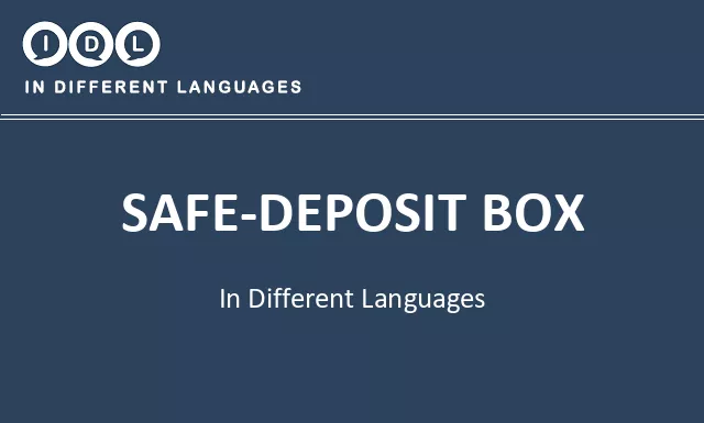 Safe-deposit box in Different Languages - Image