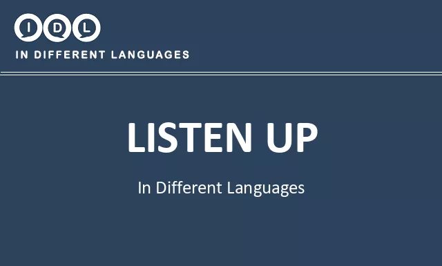Listen up in Different Languages - Image