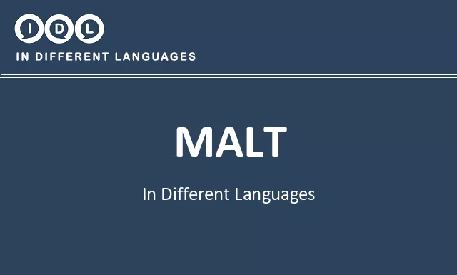Malt in Different Languages - Image